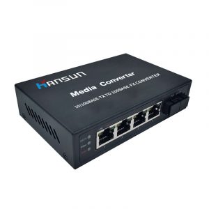 4RJ45 100M Dual-fiber media converter