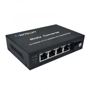 4RJ45 Single-fiber media converter