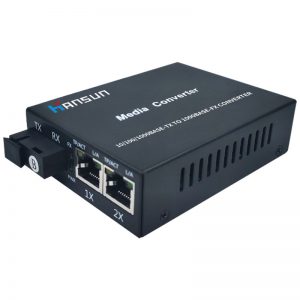 2RJ45 10/100/1000M Single-fiber media converter