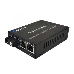 2RJ45 Single-fiber media converter