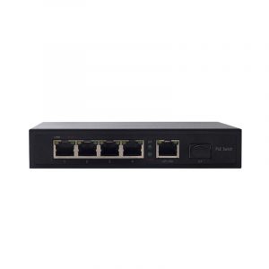 4 Ports 10/100/1000Mbps PoE Switch with 1 Gigabit RJ45 and 1 SFP Uplink HX304GP-1G1SFP