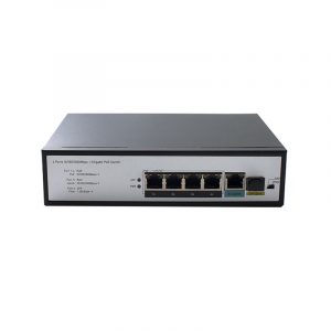 4 Ports 10/100/1000Mbps PoE Switch with 1 Gigabit RJ45 and 1 SFP Uplink HX304GP-1G1SFPN