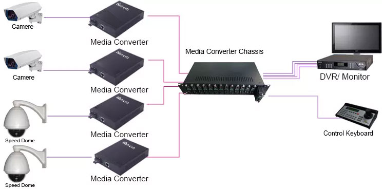 2RJ45 100M Dual-fiber media converter - Media Converters - 2