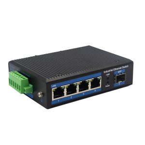 4-Port 10/100/1000Base-TX to 1000Base-FX Industrial Ethernet Switch