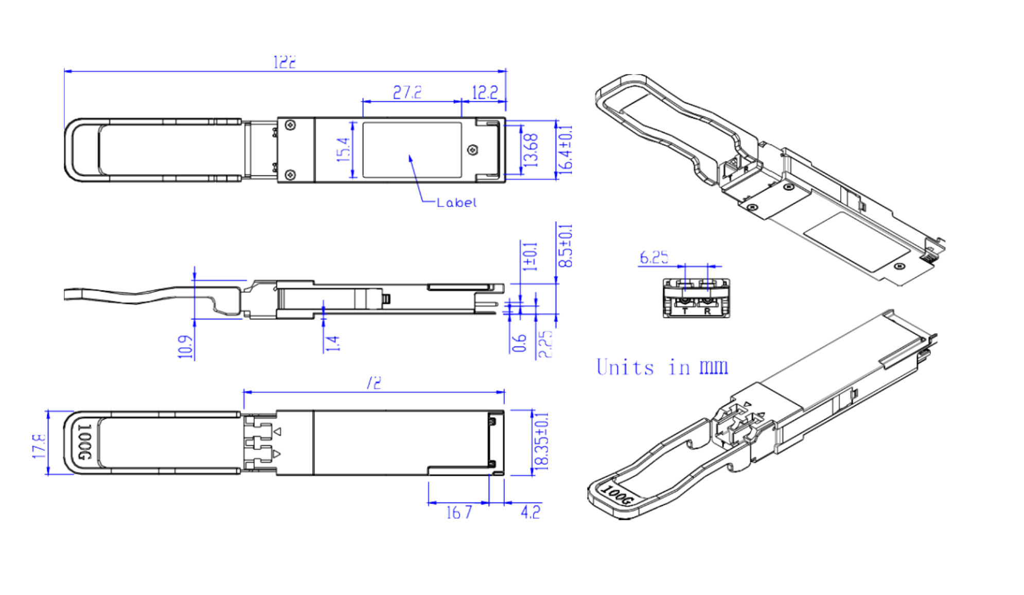 QSFP28 100G ER4 40km - SFP Transceiver - 2