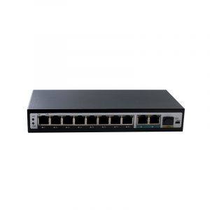 8 Ports 10/100Mbps PoE Switch with 2 Gigabit RJ45 and 1Gigabit SFP HX308EP-2G1SFP