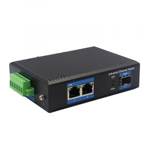 2-Port 10/100/1000Base-TX to 1000Base-FX Industrial Media Converter