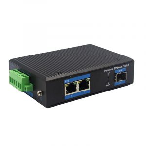 2-port 10/100/1000Base-TX (PoE) to 1000Base-FX Industrial Media Converter