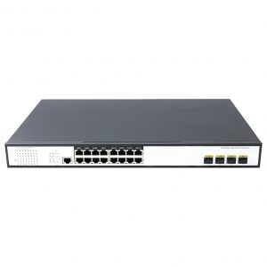 16 Ports 10/100/1000Mbps Managed PoE Switch with 4 Ports 2.5G SFP+ HX316GPM–425SFP+