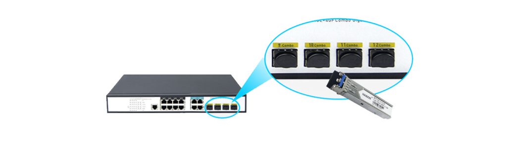 8 Ports 10/100/1000Mbps Managed PoE Switch with 4 Gigabit Combo HX308GPM--4G4SFP - Managed Gigabit PoE Switch - 12