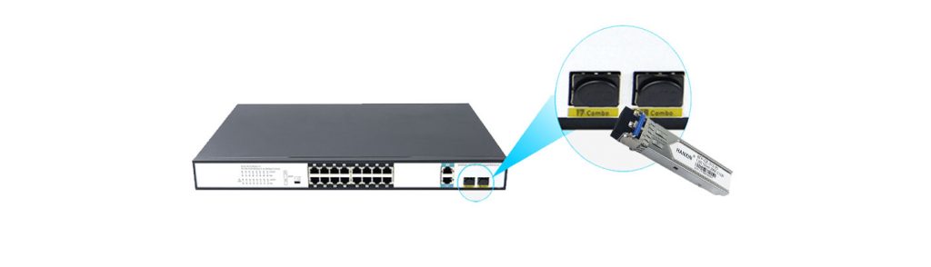 16 Ports 10/100Mbps PoE Switch with 2 Gigabit Combo Uplink HX-316EP-2G2SFP - Unmanaged Fast PoE Switch - 4