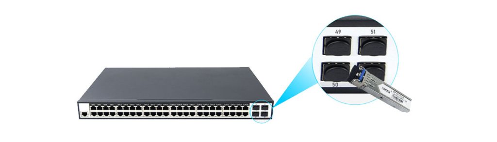 48 Ports 10/100/1000Mbps Managed PoE Switch with 4 Gigabit Combo HX348GPM--4G4SFP - Managed Gigabit PoE Switch - 8