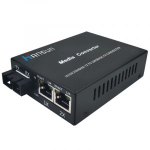 2RJ45 10/100/1000M dual fiber media converter